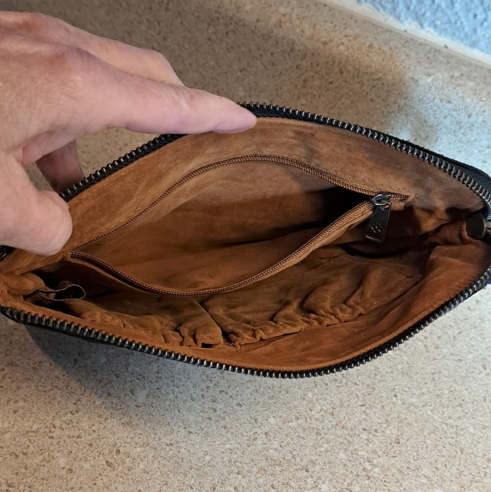 Patricia Nash Leather Suede Wristlet - Picture 7 of 9